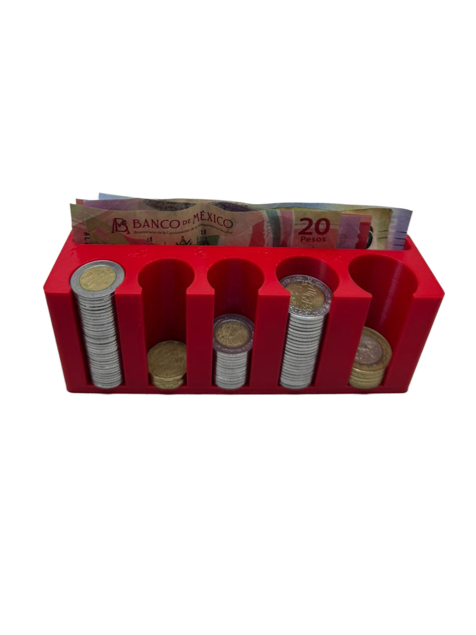 ORGANIZADOR DE MONEDAS Y BILLETES PARA MESA - Paquete de 8