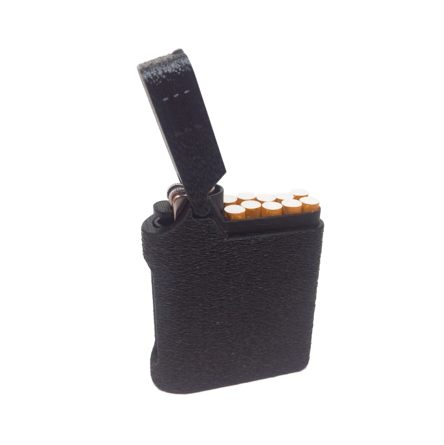 CIGARRERA 9 CIGARROS CORTOS Y ENCENDEDOR - Paquete 12