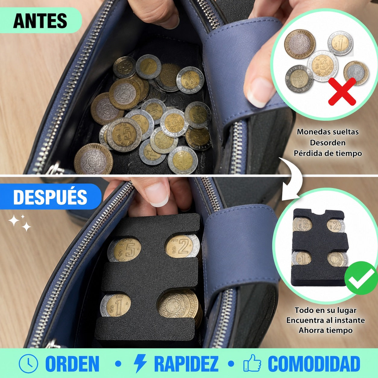 MONEDERO PORTATIL - Paquete de 20